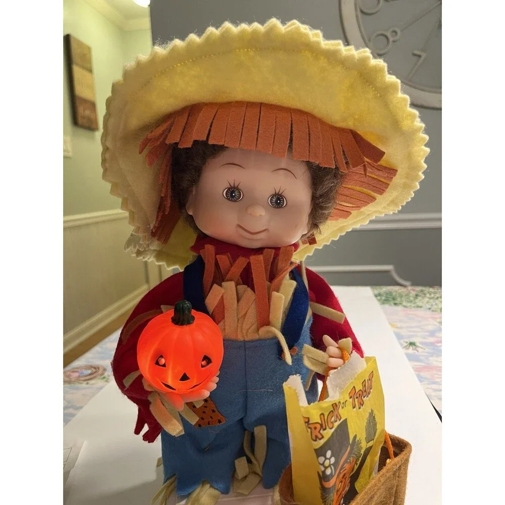 Vtg 1994 Animated Moving Scarecrow Halloween Kids Collectable Tested